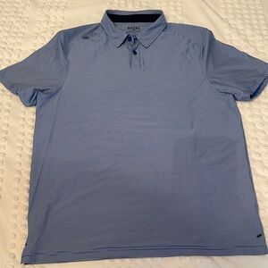 Rhone Men's Striped Blue Polo Shirt